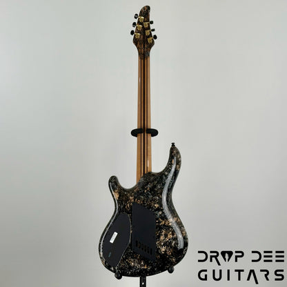 Mayones Regius 4Ever VF 6 Multiscale Evertune Electric Guitar w/ Case - Black Gold Mercury Swirl