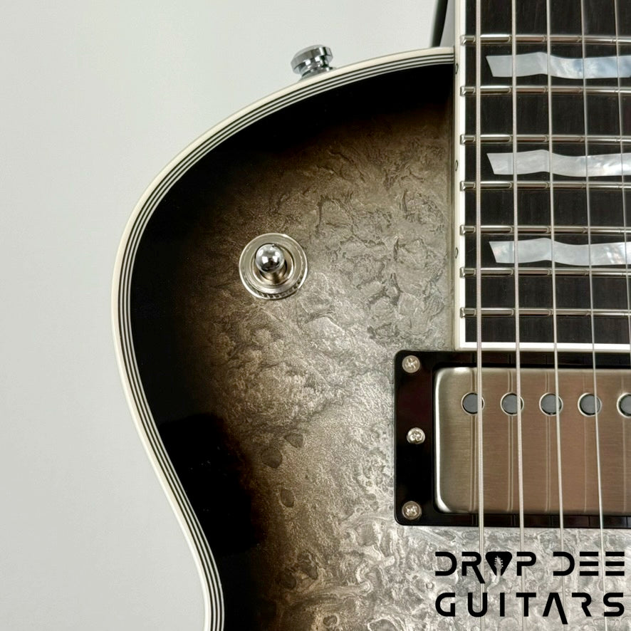 ESP Original Series Eclipse Custom Electric Guitar w/ Case - Silver Liquid Metal Burst