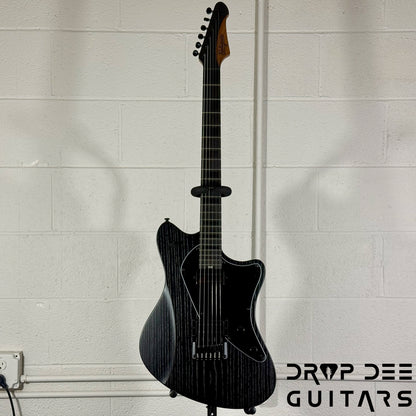 Balaguer 10th Anniversary Espada Modern Baritone Electric Guitar w/ Case - Rustic Black Satin