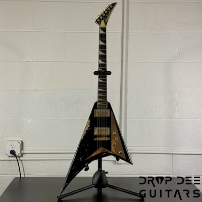 Jackson USA Custom Shop Special Edition Rhoads Electric Guitar w/ Case - Black Nitro Relic (Tour Heavy Relic)