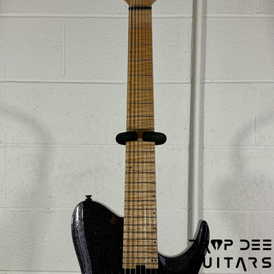 Balaguer USA Series Seraph Modern 7 Baritone 7-String Electric Guitar w/ Case (924) - Gloss Metallic Black