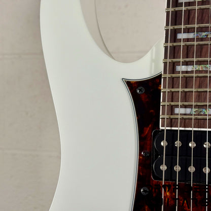 Ibanez Prestige RG653DX Electric Guitar w/ Case - White Flat