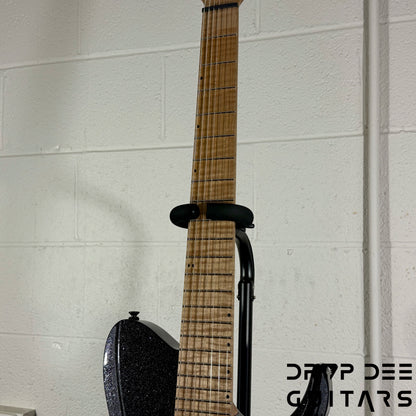 Balaguer USA Series Seraph Modern 7 Baritone 7-String Electric Guitar w/ Case (924) - Gloss Metallic Black