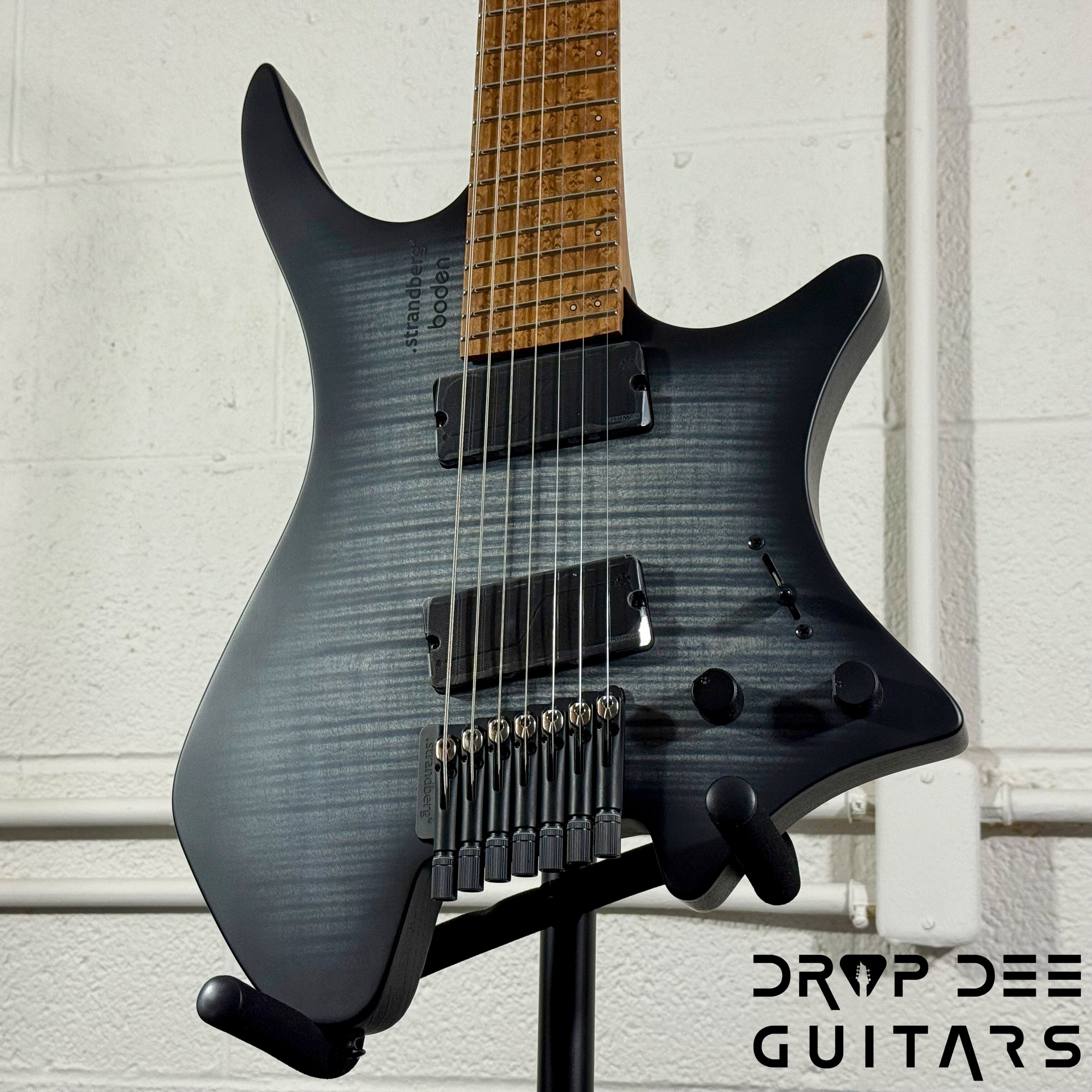 Strandberg Boden Original N2.7 7-String Multiscale Headless Electric Guitar w/ Bag - Black Denim Burst Satin