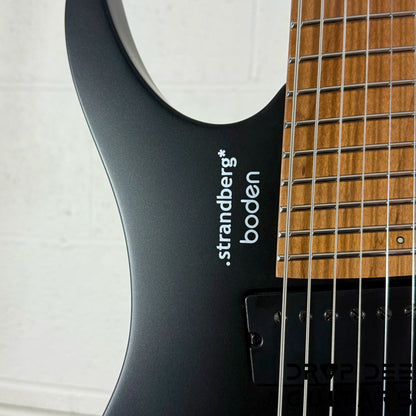 Strandberg Boden Standard N2.7 7-String Multiscale Headless Electric Guitar w/ Bag - Black Satin Metallic