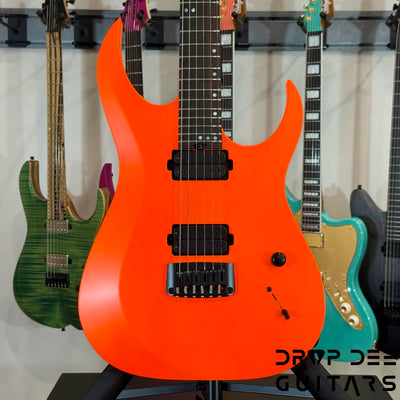Schecter Custom Shop Sunset Extreme 6 Electric Guitar w/ Case - Neon Orange Satin