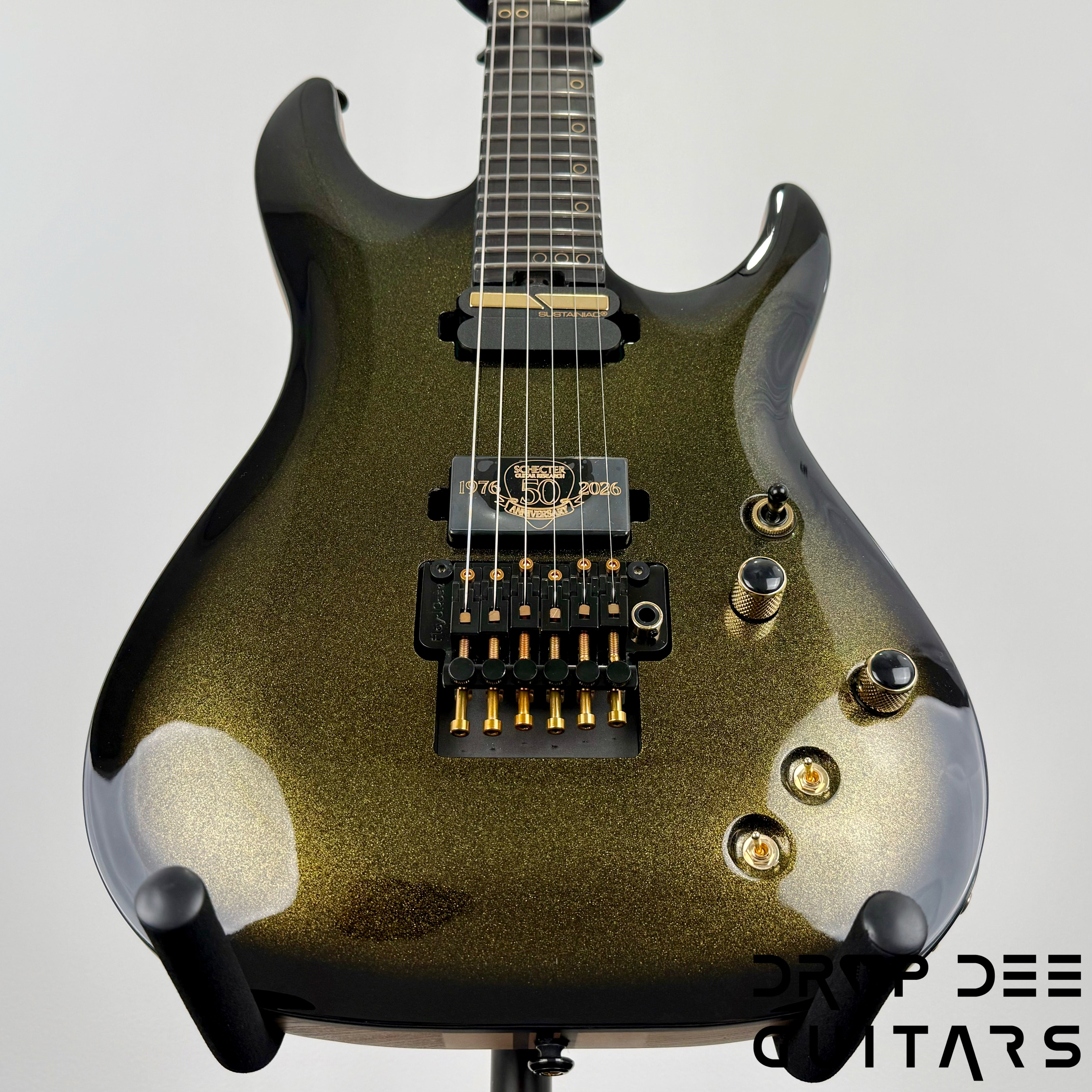 Schecter Diamond Series 50th Anniversary C-1 FR-S Electric Guitar - 50th Gold Burst