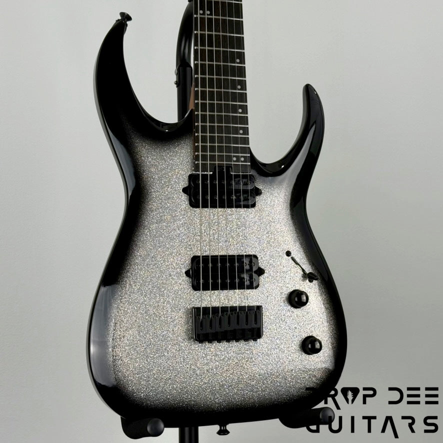 Jackson Pro Plus Series Signature Misha Mansoor Juggernaut HT7 7-String Electric Guitar w/ Bag - Silverburst Sparkle