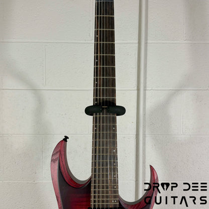 Ibanez Standard RGD721FA Baritone 7-String Electric Guitar - Stained Wine Red Burst Flat