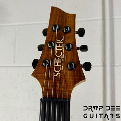 Schecter Custom Shop Sunset Extreme Exotic Electric Guitar w/ Case - Koa Vintage Natural Satin