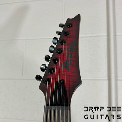 Ibanez Standard RGD721FA Baritone 7-String Electric Guitar - Stained Wine Red Burst Flat