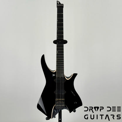 Infinia Neptune Headless Electric Guitar w/ Bag - Solid Lunar Black