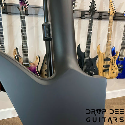 ESP LTD EX-7 Baritone Black Metal Electric Guitar