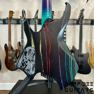 Ormsby Custom Shop Goliath Black Friday Rainbow Multiscale Headless 7-String Electric Guitar w/ Bag - Black Friday Rainbow