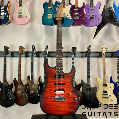 Schecter USA Custom Shop Sunset Custom-II HSS Electric Guitar w/ Case - Tiger Eye Satin