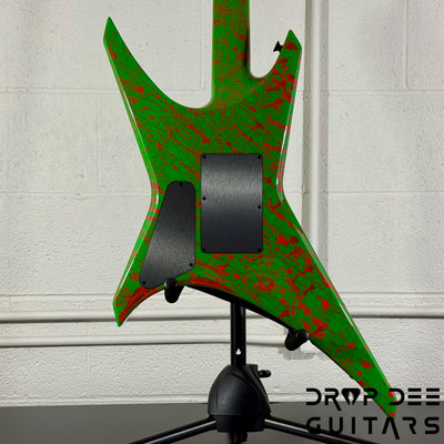 Jackson USA Custom Shop Special Edition Warrior Electric Guitar w/ Case - Slime Time Splatter