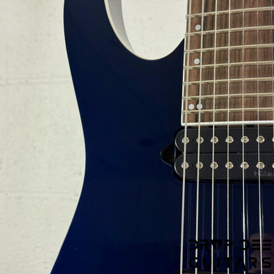 Ibanez Prestige RG2027XL Baritone 7-String Electric Guitar w/ Case - Dark Tide Blue
