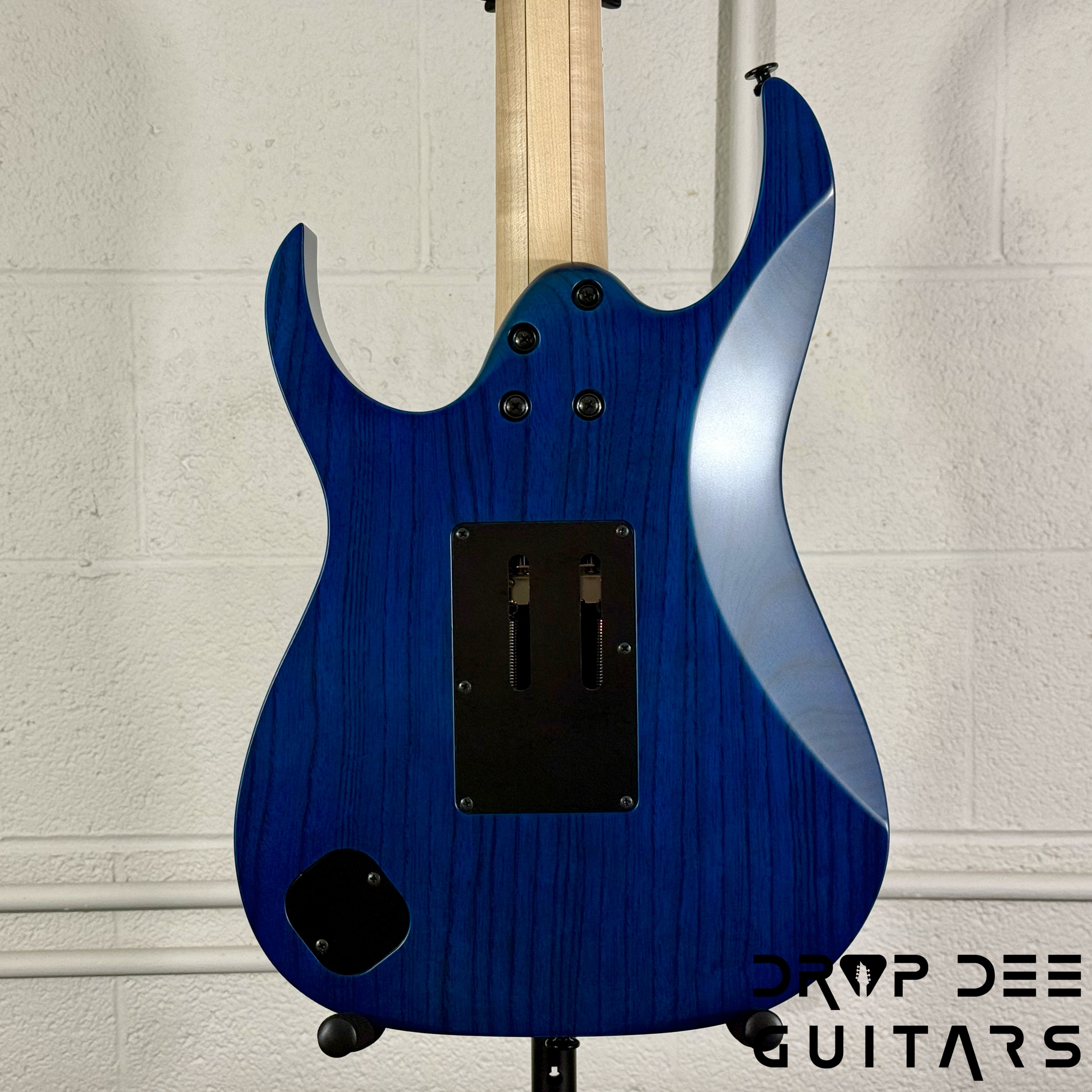 Ibanez Prestige RG653DX Electric Guitar w/ Case - Transparent Deep Blue Flat