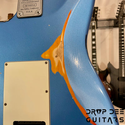 Schecter USA Custom Shop Nick Johnston Traditional Electric Guitar w/ Case - Lake Placid Blue over 3-Tone Sunburst (Heavy Relic)