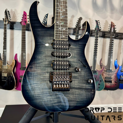 Ibanez J Custom RG8570 Electric Guitar w/ Case - Black Rutile