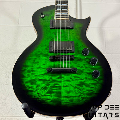 ESP USA Eclipse Electric Guitar w/ Case - Dark Green Sunburst