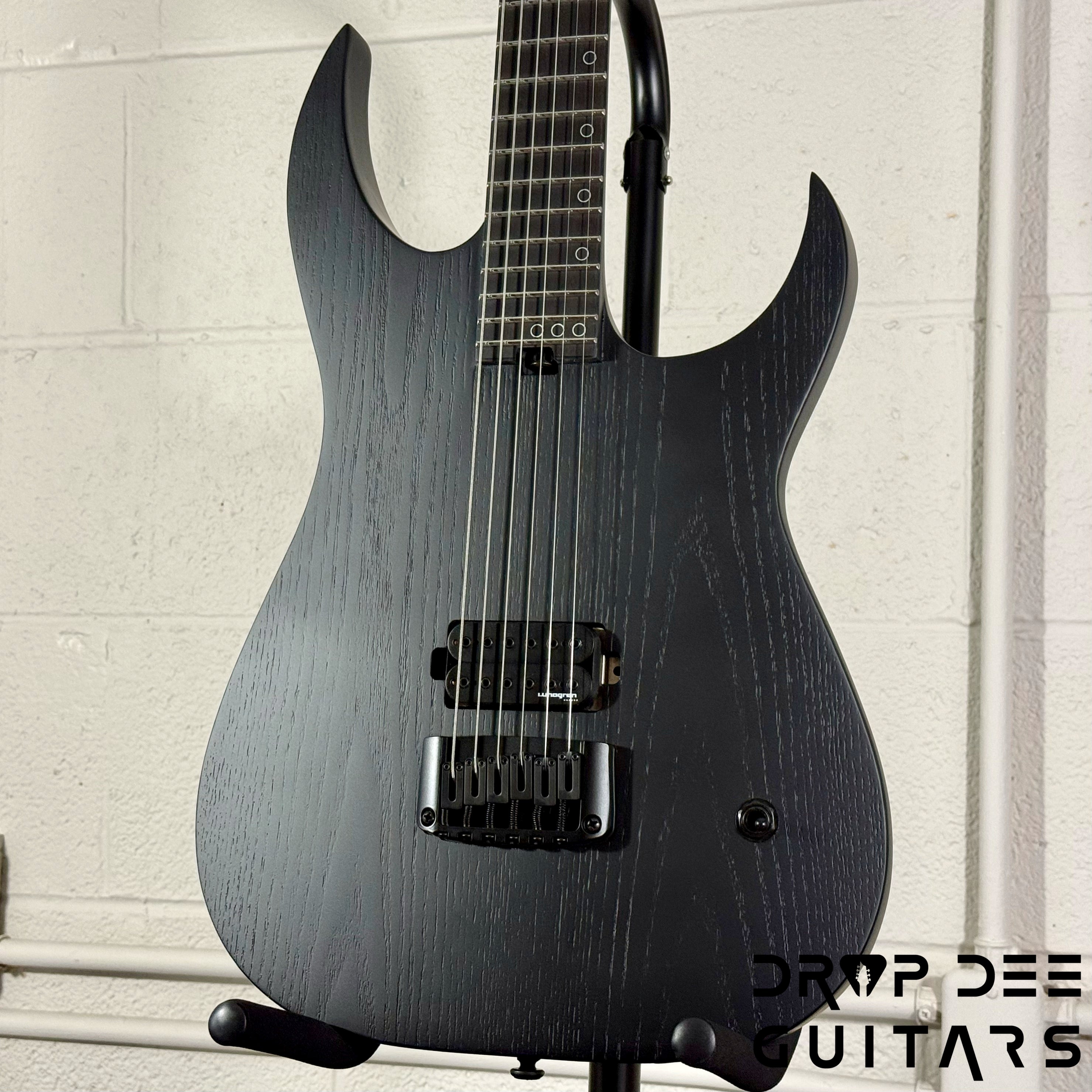 Schecter Diamond Series Keith Merrow KM-6 MK-III EX Baritone Electric Guitar - Satin Black Open Pore