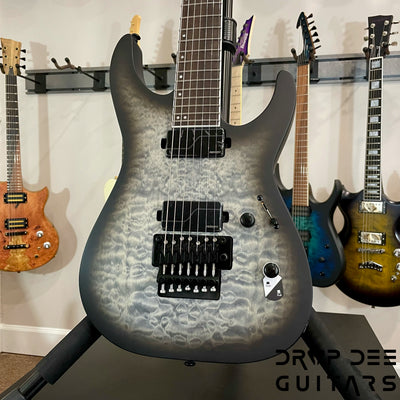 ESP LTD M-1007 Baritone 7-String Electric Guitar - Charcoal Burst Satin