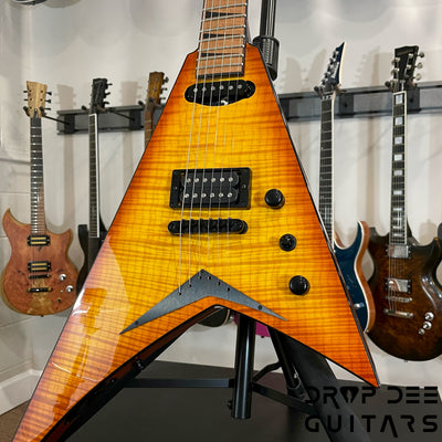 Jackson Custom Shop Randy Rhoads HS Electric Guitar w/ Case - Amber Lager Burst