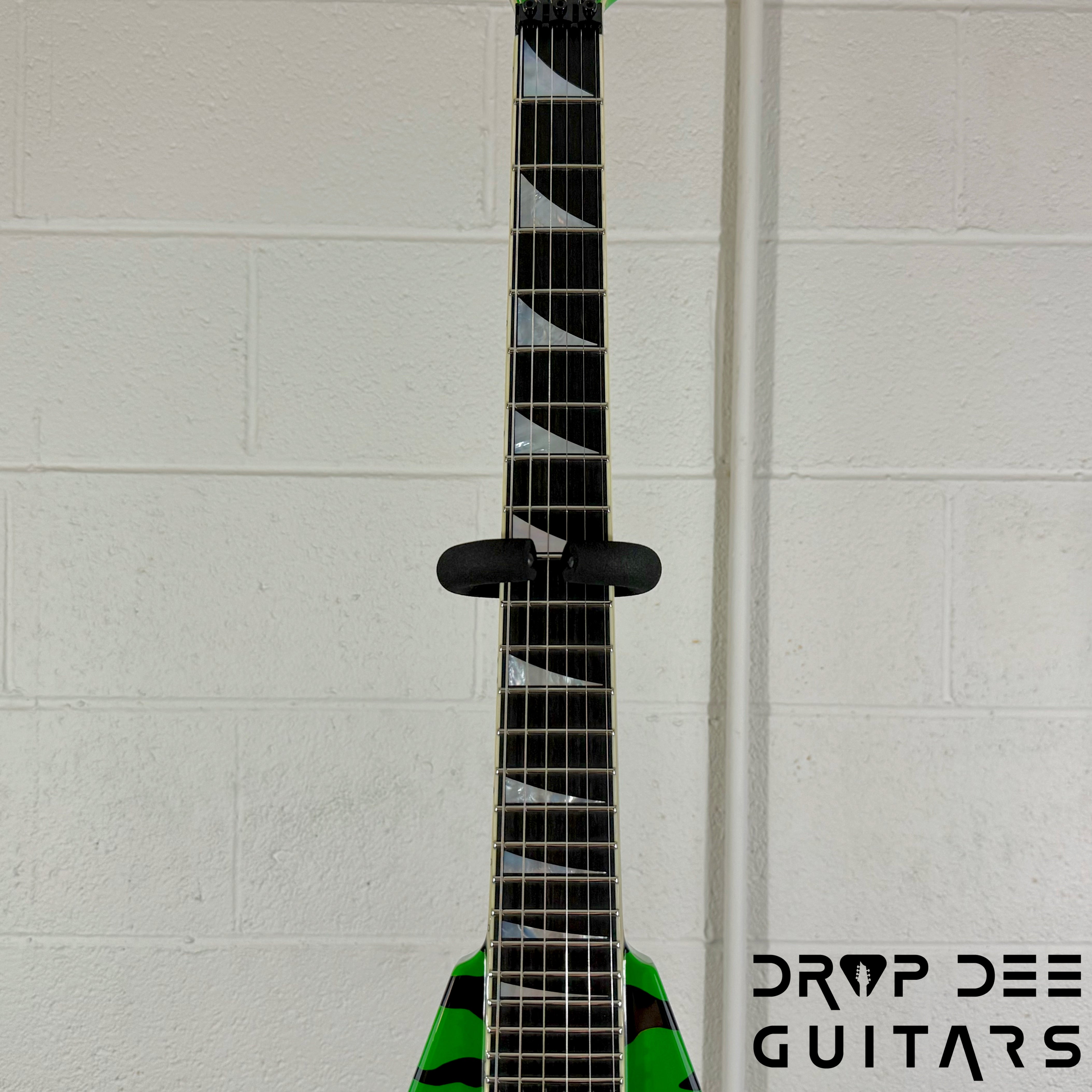 Jackson USA Custom Shop Rhoads RR24 FR Electric Guitar w/ Case - Slime Green Bengal