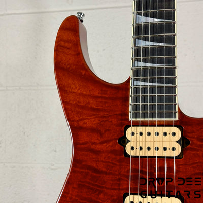 Jackson Custom Shop Soloist 2H FR Electric Guitar w/ Case - Root Beer Trans