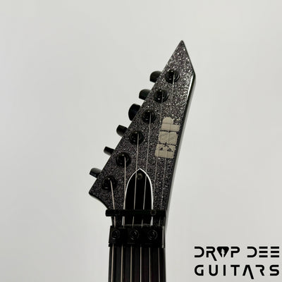 ESP USA V-II FR Electric Guitar w/ Case - Black Sparkle