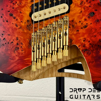 Mayones Hydra Elite 7 VF Multiscale Headless 7-String Electric Guitar w/ Case - Lava Burst Raw