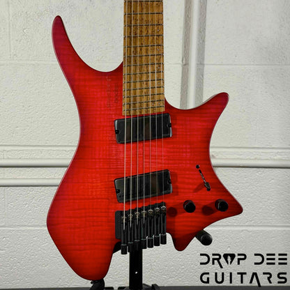Strandberg Boden Original N2.7 7-String Multiscale Headless Electric Guitar w/ Bag - Sunset Coral Burst Satin