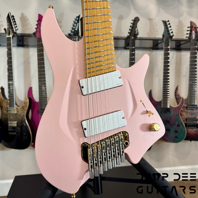 Aristides H/08R Headless Multiscale Electric Guitar w/ Bag - Shell Pink