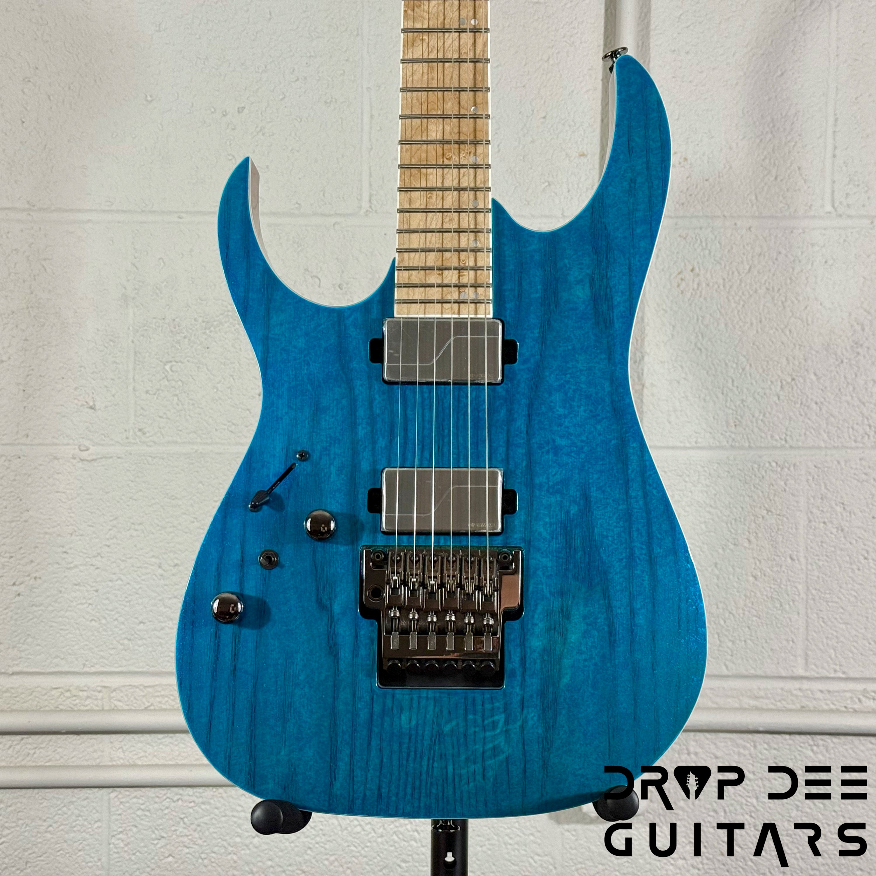 Ibanez Prestige RG5120ML Left-Handed Electric Guitar w/ Case - Frozen Ocean