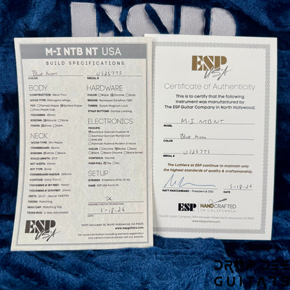 ESP USA M-I NTB NT Electric Guitar w/ Case - Blue Moon