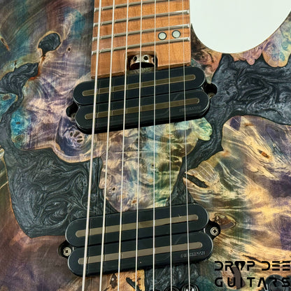Legator Ghost X7F Multiscale Headless 7-String Electric Guitar w/ Bag - Coral