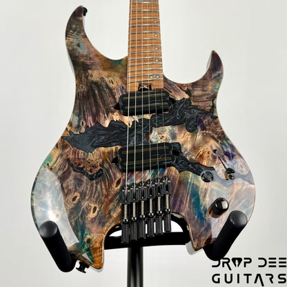 Legator Ghost X6F Multiscale Headless Electric Guitar w/ Bag - Coral