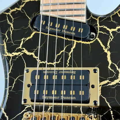 Jackson Pro Plus Series Signature Brandon Ellis Kelly KE27 Electric Guitar w/ Bag - Gold Crackle