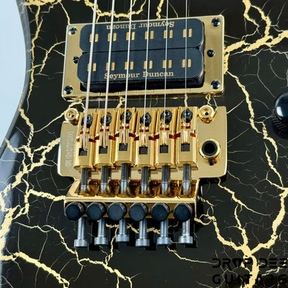 Jackson Pro Plus Series Signature Brandon Ellis Kelly KE27 Electric Guitar w/ Bag - Gold Crackle
