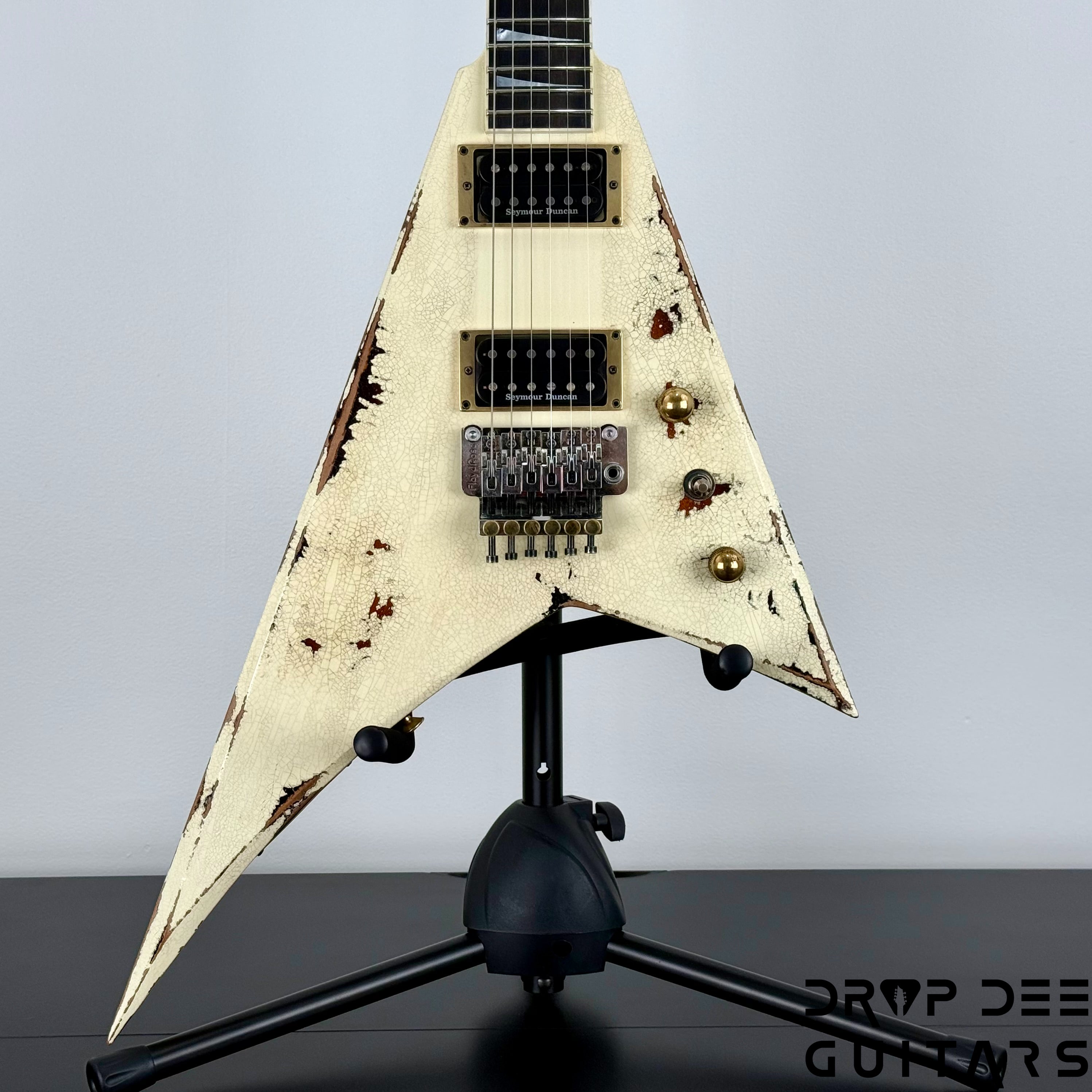 Jackson USA Custom Shop Special Edition Rhoads Electric Guitar w/ Case - Vanilla Shake over 2 Tone Burst