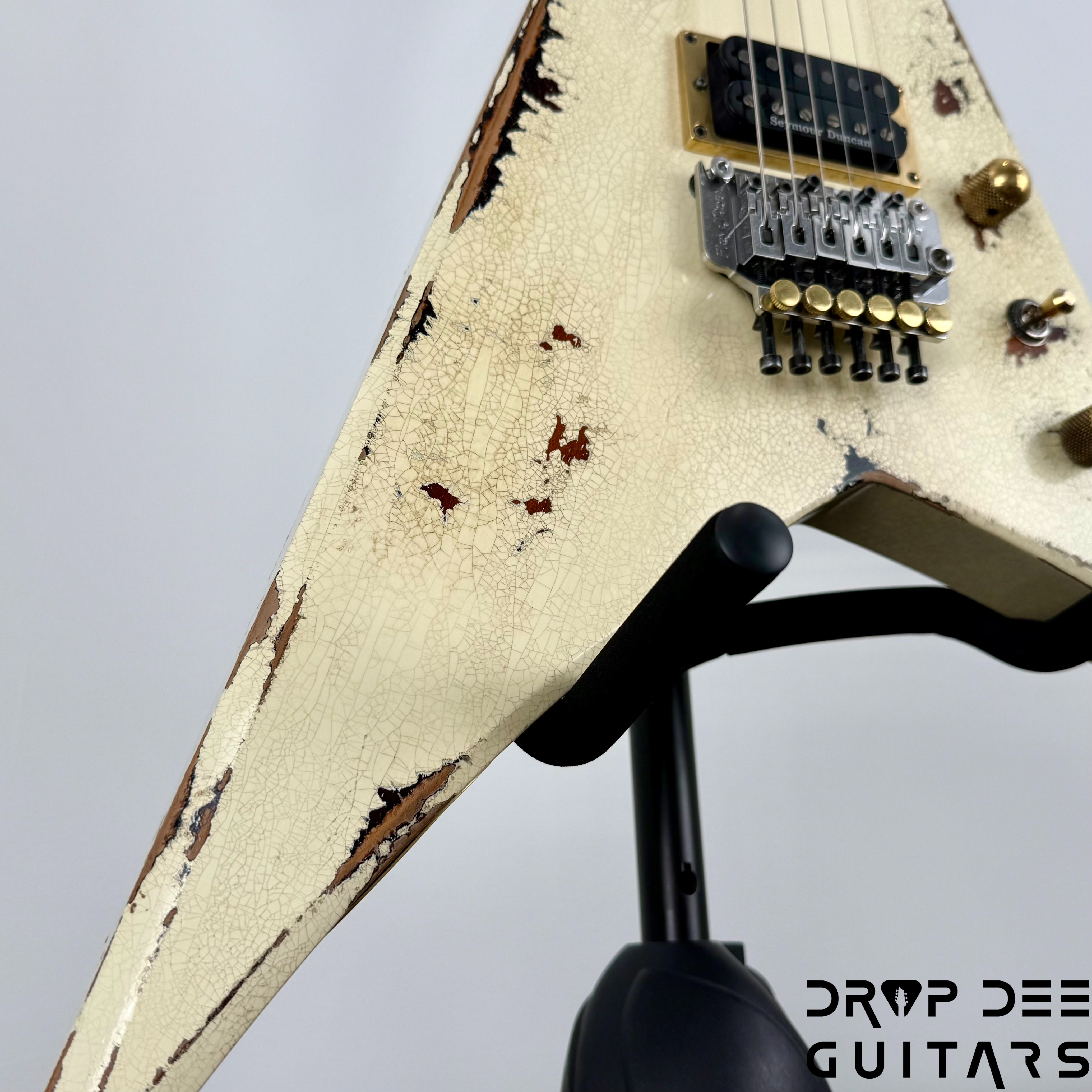 Jackson USA Custom Shop Special Edition Rhoads Electric Guitar w/ Case - Vanilla Shake over 2 Tone Burst