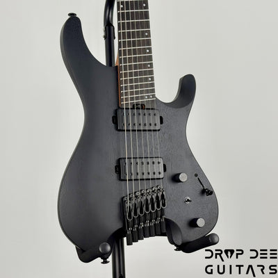 Ibanez Standard QX527B 7-String Headless Electric Guitar w/ Bag - Weathered Black
