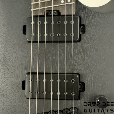 Ibanez Standard QX527B 7-String Headless Electric Guitar w/ Bag - Weathered Black