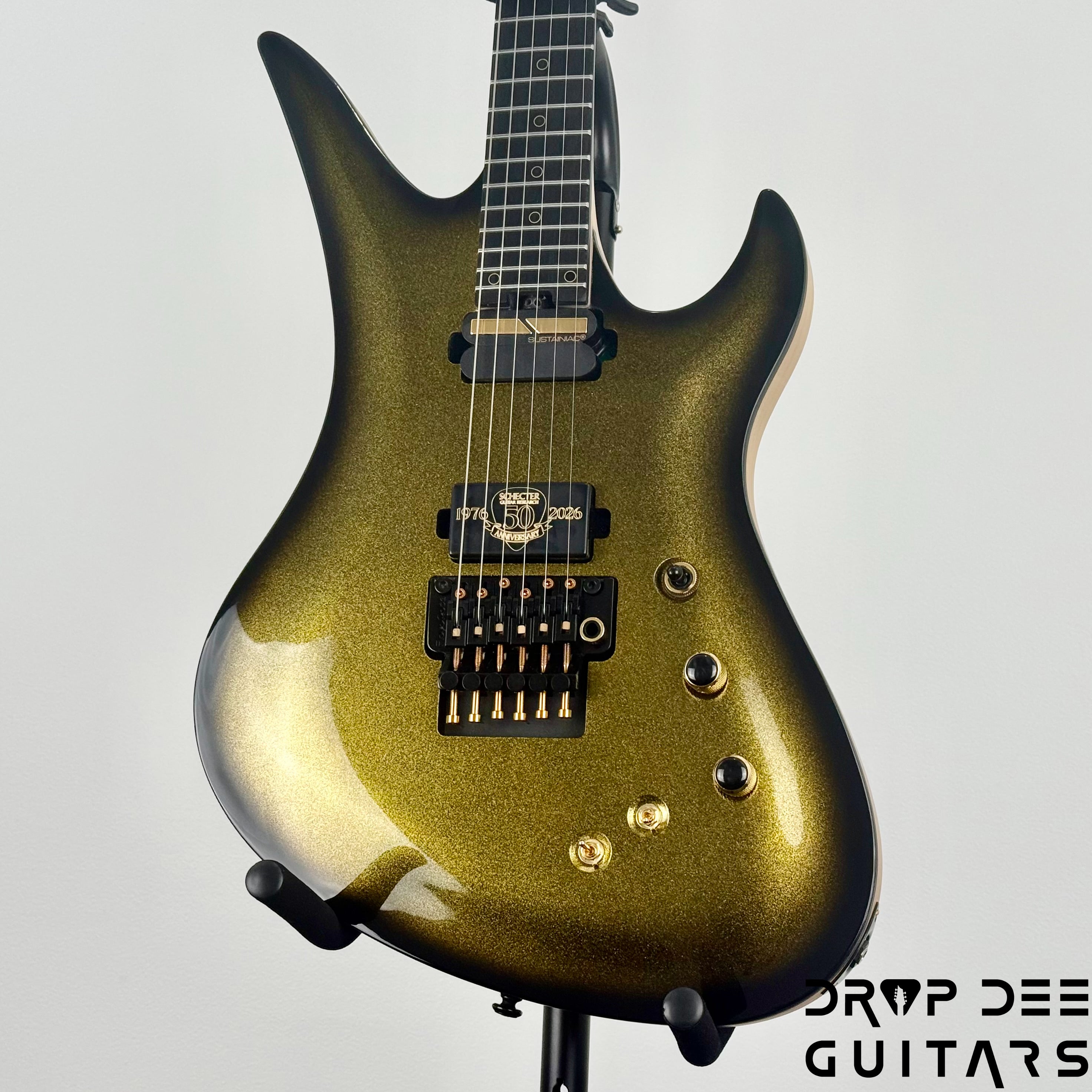 Schecter Diamond Series 50th Anniversary Avenger FR-S Electric Guitar - 50th Gold Burst