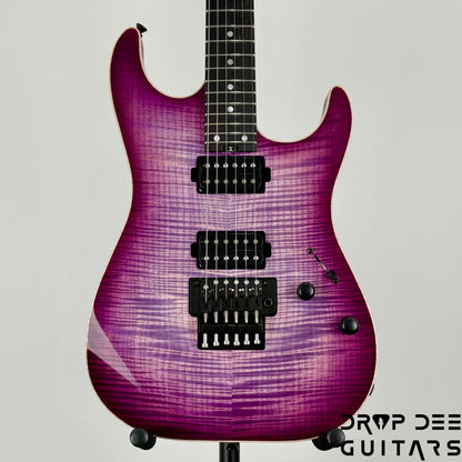 Schecter Custom Shop Sunset Custom-II 24 FR Electric Guitar w/ Case - Purple Burst