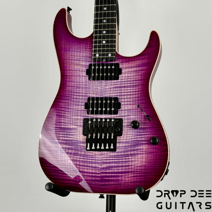 Schecter Custom Shop Sunset Custom-II 24 FR Electric Guitar w/ Case - Purple Burst