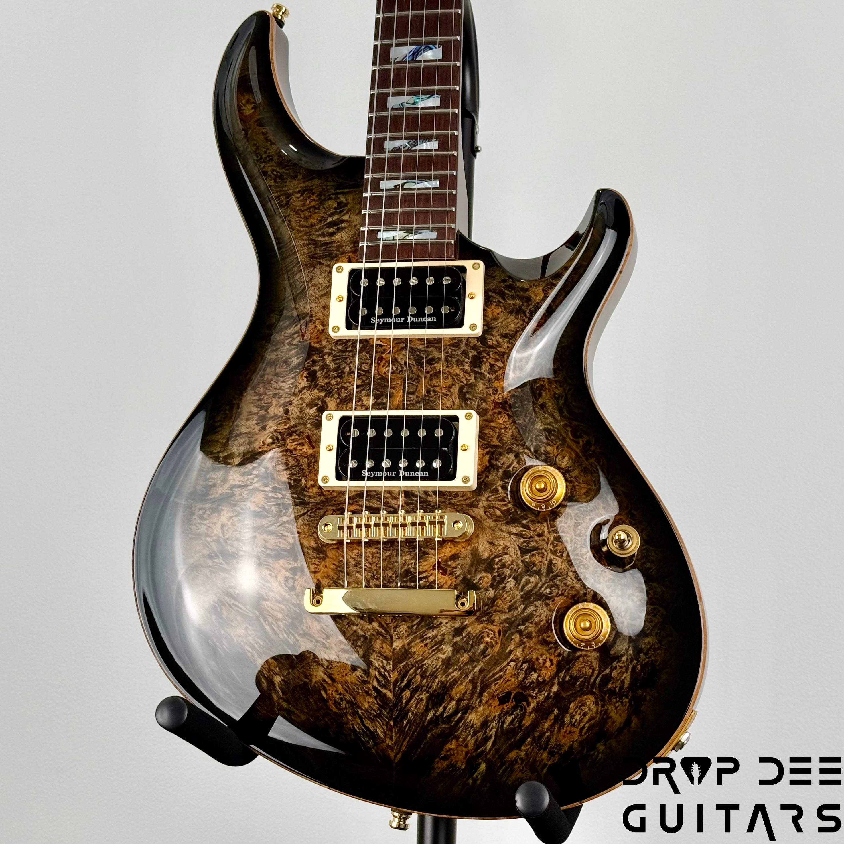 ESP Original Series Mystique CTM Electric Guitar w/ Case - Reptile Black Burst