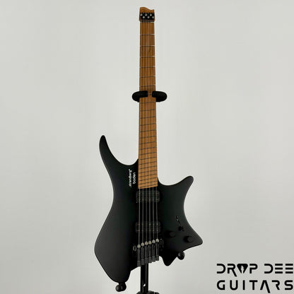Strandberg Boden Standard N2.6T Tremolo Multiscale Headless Electric Guitar w/ Bag - Black Satin Metallic