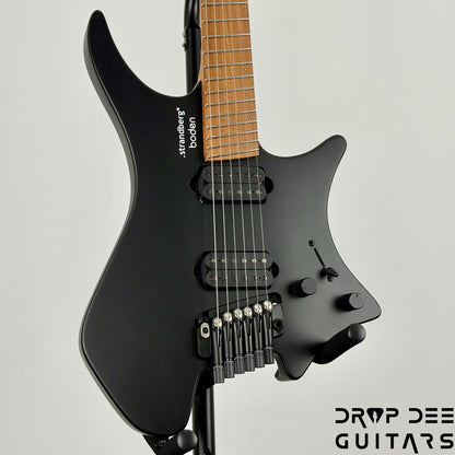 Strandberg Boden Standard N2.6T Tremolo Multiscale Headless Electric Guitar w/ Bag - Black Satin Metallic